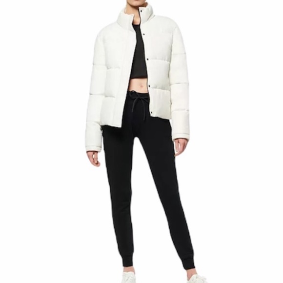 Andrew Marc Sport Faux Leather Puffer Jacket - Picture 1 of 8